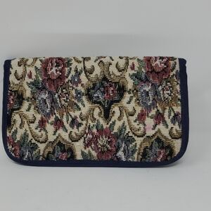Vintage Floral Tapestry Clutch